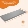 Vankúš na lavicu 150 x 50 cm, svetlosivý, protišmyková Náhľad obrázku produktu 2