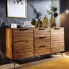 FineBuy Sideboard Sheesham Bois Massif 160cm 2 portes & 3 Voir les images du produit 1