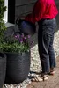 A person watering a plant in a large black planter. Náhľad obrázku produktu