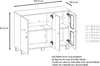 Vladon Sideboard Denjo,  Germany, Kommode mit 3 Türen, Weiß Produktbild-Vorschau 4