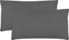 Two dark gray pillowcases are laid out on a white background. Produktbild-Vorschau