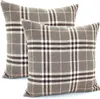 Heimtexland ® 2er Set Dekokissen Wolle Tartan kariert cosy Produktbild-Vorschau 1