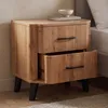 Table de chevet HWC-P42, commode de chevet, 2 tiroirs, MDF, Voir les images du produit 1