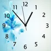 Wallario Design Wanduhr Blaues Blumenbuket aus Echtglas, Produktbild-Vorschau 1