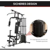 HOMCOM Gym Kraftstation Fitnessstation Multigym inkl. 45kg Produktbild-Vorschau 5