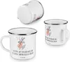 Mr. & Mrs. Panda Camping Emaille Tasse Cello Herz - Weiß - Produktbild-Vorschau 4