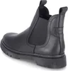 A black leather Chelsea boot is shown from the side and back. Anteprima dell’immagine prodotto