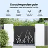 vidaXL Gartentor Schwarz 85 x 100 cm Pulverbeschichteter Produktbild-Vorschau 5