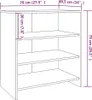 vidaXL Sideboard Blanc 70x40,5x75 cm Bois composite Voir les images du produit 7