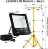 UISEBRT LED stavební reflektor 2*200W studená bílá se Náhled obrázku produktu 2