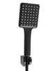A black shower head with a hose attachment, shown against a white background. Anteprima dell’immagine prodotto