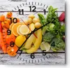 Wanduhr - Quadrat - Glasuhr - Essen Gemüse Essen frisch - Produktbild-Vorschau 1