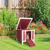 PawHut Outdoor-Holzstall, Käfighaus für Nagetiere, kleine Produktbild-Vorschau 2