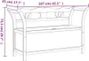 vidaXL Ławka biała 107x45x75,5 cm lite drewno jodła Podgląd zdjęcia produktu 8