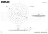 Technical drawing and dimensions of a showerhead. Produktbild-Vorschau