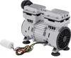 A silver oil-free vacuum pump compressor with black accents and colored wires, shown against a white background. Náhled obrázku produktu