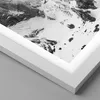Gerahmtes Poster - Weißer Rahmen - Alpen Schnee Monochrom - Produktbild-Vorschau 2