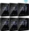 A set of six smart thermostats arranged in two rows of three. Náhled obrázku produktu