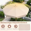 Parasol COSTWAY φ300cm, parasol de jardin avec volant, Voir les images du produit 4