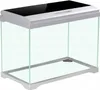 An empty aquarium with a black lid and white frame, presented on a white background. Anteprima dell’immagine prodotto