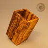 Köcher aus Olivenholz in eckiger Form 14cm Produktbild-Vorschau 3
