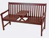 A wooden bench with a fold-out table in the center. Produktbild-Vorschau
