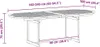 vidaXL Garten-Esstisch (160-240)x100x75 cm Massivholz Produktbild-Vorschau 7