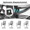 Stapelbare Gartenstühle 2er Set, pulverbeschichtetes Eisen, Produktbild-Vorschau 7