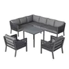 Garten-Essgruppe 4-tlg. Sitzgruppe 8 Personen verzinktes Produktbild-Vorschau 6