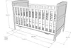 Babybett Kinderbett 70x140 cm mit Matratze & Schublade Produktbild-Vorschau 7