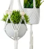 Relaxdays Makramee Blumenampel, 7er Set, Hängeampel Boho, Produktbild-Vorschau 7