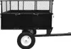 A black utility trailer with a mesh top, shown from a side angle against a white background. Náhľad obrázku produktu