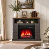 HOMAVO 18 inch elektrische haard in grijs met haardmeubel Productafbeelding-voorbeeld 1