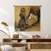 MuchoWow® Wandteppich Wandbehang Mädchen kniend bei einer Produktbild-Vorschau 6