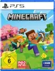 The image shows the cover art for the video game Minecraft on PlayStation 5. It features characters from the game in a vibrant, blocky landscape. Produktbild-Vorschau