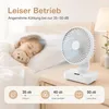 4x 4000mAh Akku Tischventilatoren, 4 Stufen, 90° Automatik Produktbild-Vorschau 8