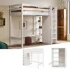 Etagenbett Kinderbett Hochbett 90x200cm in Weiß mit Produktbild-Vorschau 7