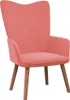 Relaxsessel mit Hocker Rosa Samt Produktbild-Vorschau 6