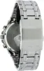 The back of a silver metal watch with a clasp closure. Produktbild-Vorschau