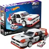 A product box for a MEGA Hot Wheels Collector Audi building set, with the building set and a smaller die-cast model shown. Anteprima dell’immagine prodotto