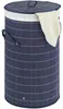 Wenko Wäschetruhe Bamboo Dunkelblau, Wäschekorb, 55 l; Produktbild-Vorschau 4