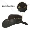 Country Luxus Western Cowboy Hut Reiten Leder Sonnenhut Produktbild-Vorschau 3