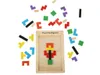 Tetris Puzzle Drevené bloky Montessori 3D puzzle hra Náhľad obrázku produktu 6