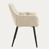 HOMLA FUSSY Stuhl in Stoff, beige, 57x63x84 cm Produktbild-Vorschau 3