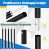 Faziango 2pcs Zeltstangen 2m Schwarz Tarpstange Sonnensegel Produktbild-Vorschau 4