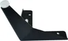 A black metal furniture leg with a white cap on a white background. Voir les images du produit
