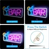 Dimmbar Neon Schild LED Deko Schild BAR Leuchtreklame Party Produktbild-Vorschau 4