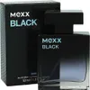 A black bottle of Mexx Black Man eau de toilette and its packaging are displayed against a white background. Náhled obrázku produktu