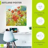 ARTland Poster Sommerwiese mit Mohnblumen Größe: 100x100 cm Produktbild-Vorschau 3