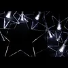 Sternen Lichterkette Lichtervorhang Beleuchtung 8 LEDs Batterie kaltweiß Timer Produktbild-Vorschau